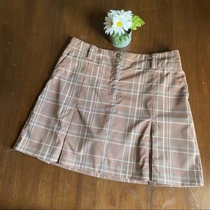 Nike Golf Performance Dri-Fit Brown Plaid Skort 6